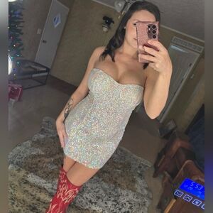 Sparkling Strapless Dress